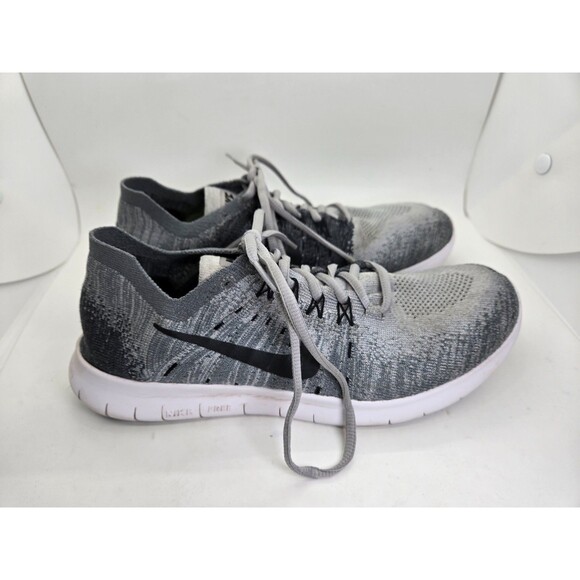 Nike Free RN Flyknit 2017 Shoes Women's 9.5 Grey Running Athletic Gym Sneakers - Picture 1 of 8